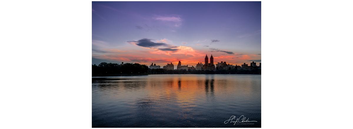 Central Park Reservoir sunset